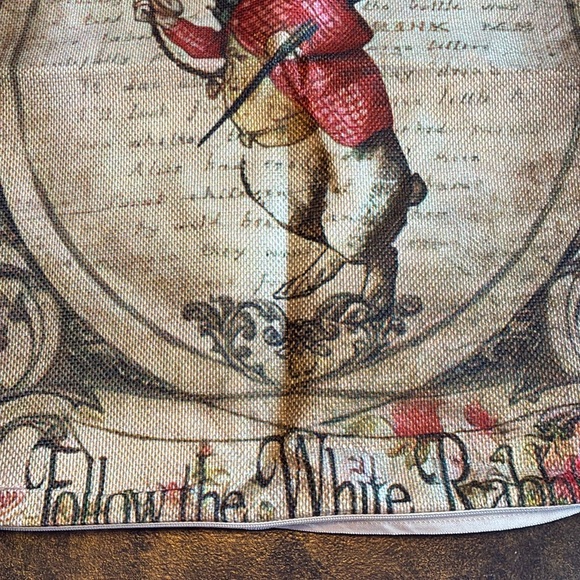 NEW Set of 4 tapestry like vintage look Alice in Wonderland throw pillow covers - Picture 15 of 15